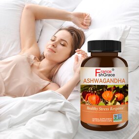 Ashwagandha Root Capsules - Organic Stress Support Sleep Quality Supplement
