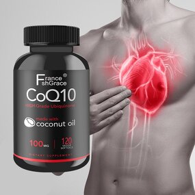 CoQ10 Softgels - 120 Count Organic Plant Extracts Heart Function Support