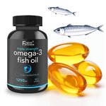 Omega 3 Fish Oil Softgels - 90 Count Brain Function Support for Women Men