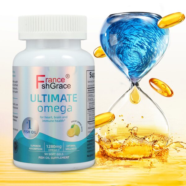 Ultimate Omega Softgels - 1280mg High Potency Brain Heart Health Support