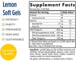 Omega 3 Fish Oil Softgels - High Potency Brain Heart Health Non GMO