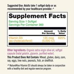 Vitamin D3 Softgels - 125 Mcg Bone Health Immunity Support Supplement