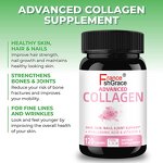 Collagen Capsules - with Hyaluronic Acid Vitamin C 120 Count Hair Skin Support
