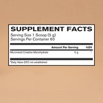 Creatine Monohydrate Powder - Organic Muscle Growth Support Supplement for Adults