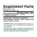 Ashwagandha Root Capsules - 120 Veg Count Mood Support Supplement