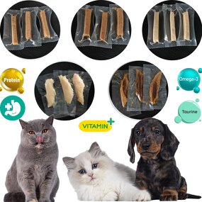 Bonito Cat Snack Manufacturer - Factory Direct Steamed Original Cut Strips Pure Protein to Reduce Tear Stains