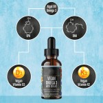 素食欧米伽3滴剂源头工厂-含素食D3 K2 EPA DHA脂肪酸塑料瓶口服