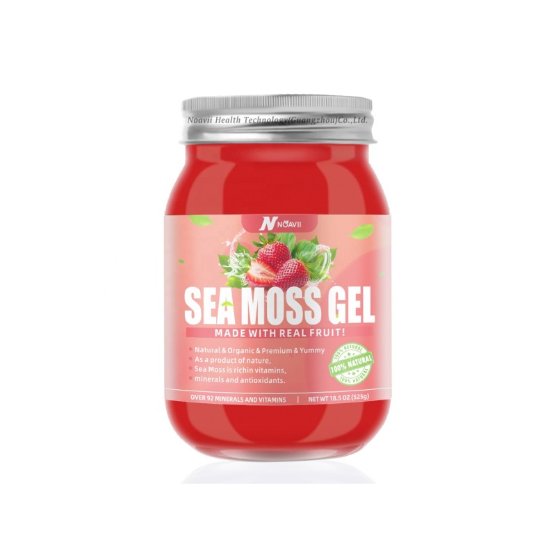 Sea Moss Gel Manufacturer - Organic Strawberry Flavor Natural with 92 Minerals Vitamins Immune