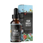 素食欧米伽3滴剂源头工厂-含素食D3 K2 EPA DHA脂肪酸塑料瓶口服