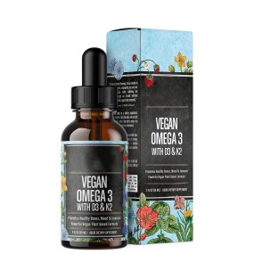 Vegan Omega 3 Drops Factory - with Vegetarian D3 K2 EPA DHA Fatty Acids Plastic Bottles Oral
