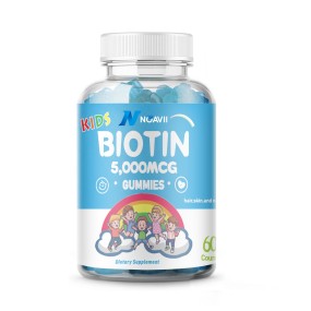 Kids Biotin Gummies Factory - 5000mcg Natural Flavor for Hair and Nails Growth Vitamin