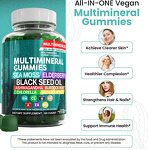 Multimineral Gummies - Cross-border Drunken Eggplant Adult Beauty 60 Count