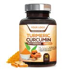 Turmeric Curcumin Capsules - OEM ODM 1950mg Black Pepper Extract Immune Support