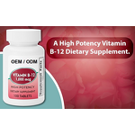 Vitamin B12 Tablets - Private Label 1000mcg Chewable Energy Support Adults Teens