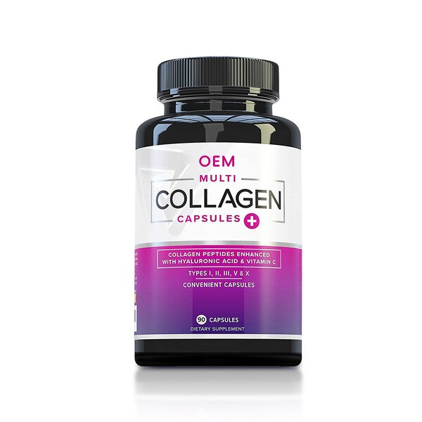 Gluta Marine Collagen Capsules - Hyaluronic Acid Vitamin C Skin Whitening Beauty