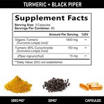 Turmeric Curcumin Capsules - OEM ODM 1950mg Black Pepper Extract Immune Support