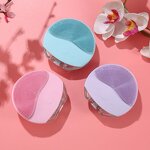 Korean Electric Facial Brush - 12 Speeds Rechargeable Pink Purple Blue Silicone Tool