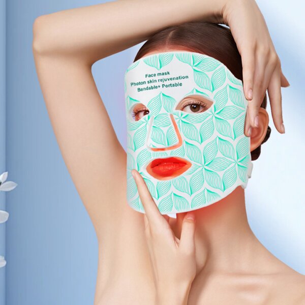 Wireless 8 Color LED Mask - Home Spa Silicon Infrared 850nm 630nm Red Light Therapy