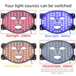 Wireless LED Facial Mask - Soft Silicone 630nm 850nm Infrared Red Light Therapy