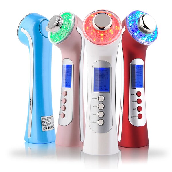 5 in 1 Beauty Gadget - Rechargeable Deep Cleansing LED Light Therapy Skin Rejuvenation