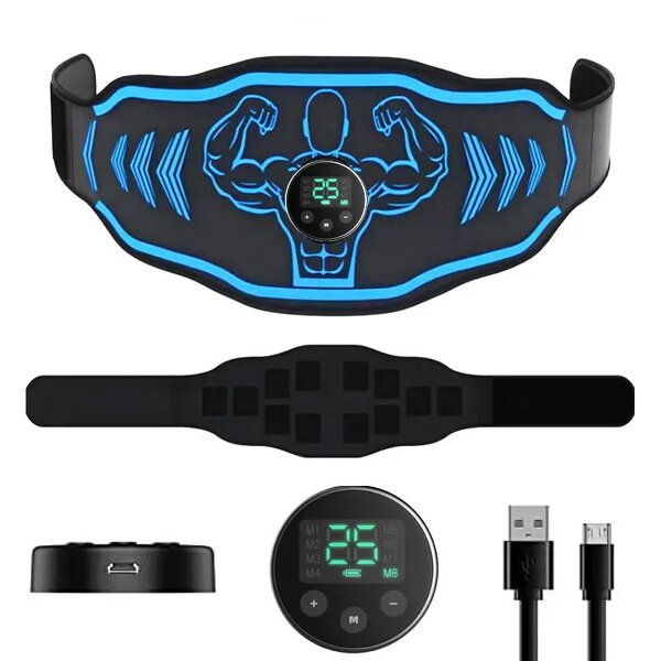 EMS Abdominal Toner Belt - Home Fitness Muscle Stimulation Abs Workout Trainer
