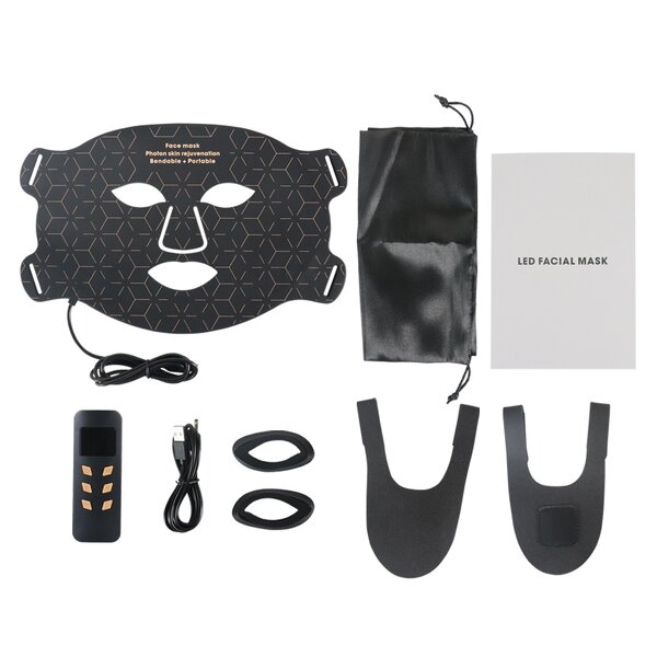 Wireless LED Facial Mask - Soft Silicone 630nm 850nm Infrared Red Light Therapy