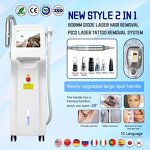 2in1 Pico Diode Laser - 755 808 1064nm Ice Cooling Salon Hair Removal Machine