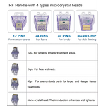 Disposable RF Microneedles - Wholesale Nano Tips 10 25 64-Pins Gold Plated Wrinkle