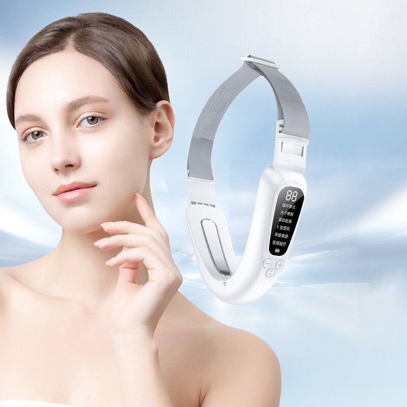 Beauty Device Manufacturer - Factory Sale EMS Red Blue Light Skin Rejuvenation Vibration Anti-Wrinkle V Face