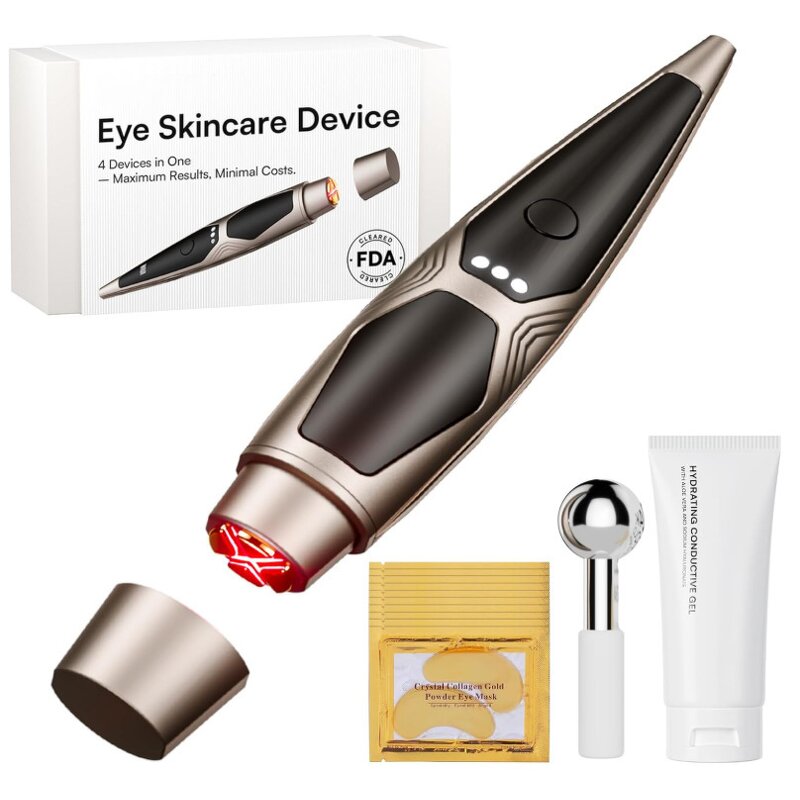 Eye Massager Manufacturer - OEM ODM 4-in-1 Red Light Therapy Heating Vibration for Reduce Puffiness Dark Circles