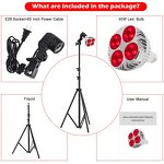 Red Light Therapy Lamp Manufacturer - Powerful E27/E26 LED 60W 660nm 850nm Aluminum Body for Skin Care Pain Relief