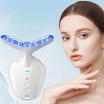 Beauty Device Manufacturer - OEM ODM 3 Color LED Light Face Tighten EMS Neck Firming Prevent Double Chin