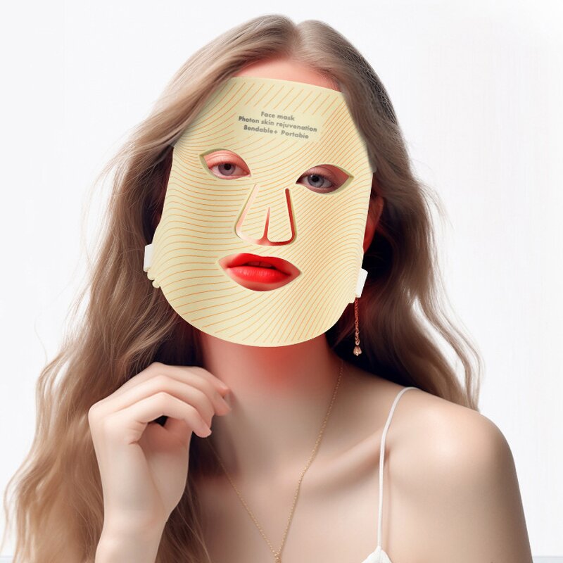 LED Light Therapy Mask Manufacturer - Flexible Silicone 4 Colors 630 460 590 850nm Red Nir Portable