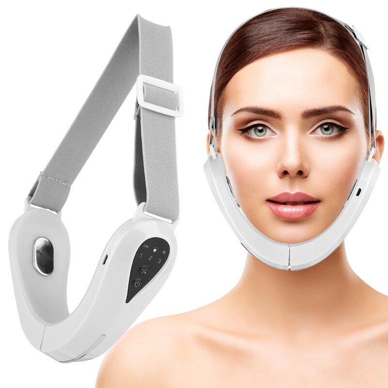 Face Slimming Device Manufacturer - Smart EMS Microcurrent Neck Lifting Firming V Face LED Red Blue Light
