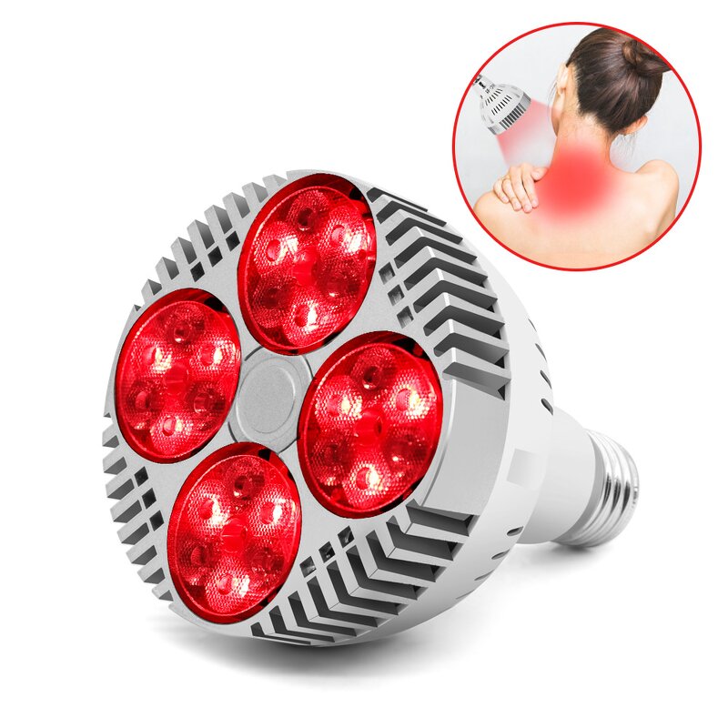 Red Light Therapy Lamp Manufacturer - Powerful E27/E26 LED 60W 660nm 850nm Aluminum Body for Skin Care Pain Relief