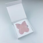 Butterfly Rose Quartz Gua Sha - Private Label 100% Natural Crystal Facial Tool