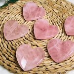 Heart Shaped Rose Quartz Gua Sha - Custom Natural Pink Agate Facial Massage Tool