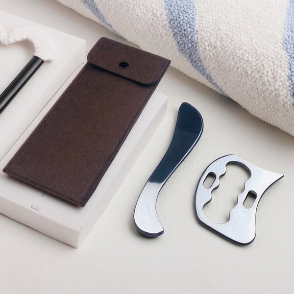 S-Shaped Stainless Steel Gua Sha - Large Metal Muscle Scraping Massage Board