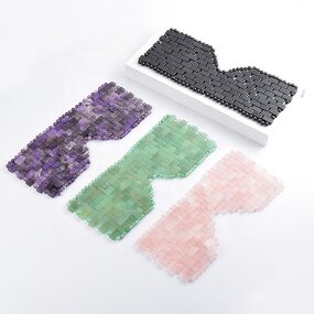 Rose Quartz Eye Mask - Custom Packaging Gua Sha Stone Sleep Beauty Eye Mask