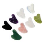 Pink Crystal Gua Sha Board - Rose Quartz Facial Scraping Tool with Box