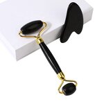 Obsidian Jade Roller - Natural Anti-Aging Face Body Eye Neck Head Massage Tool