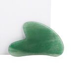 Heart Shaped Jade Gua Sha - Custom Green Body Facial Massage Tool Remote Control