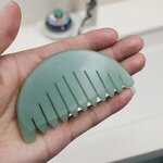 Green Aventurine Scalp Comb - Personalized Stone Head Stress Relief Massage Tool