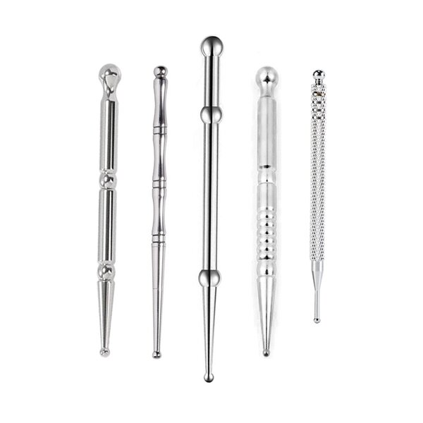 Stainless Steel Reflexology Tool - Facial Deep Tissue Trigger Point Massage Pen