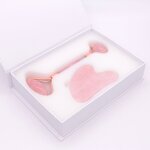 Rose Quartz Jade Roller - Amazon Hot Anti-Aging Cold Pink Stone Facial Massager