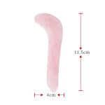 Rose Quartz Gua Sha Scraper - Pink Crystal Fish Shaped Facial Massage Plate