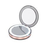 Stainless Steel Travel Mirror - Unbreakable Ultrathin Pocket Mirror with PU Case