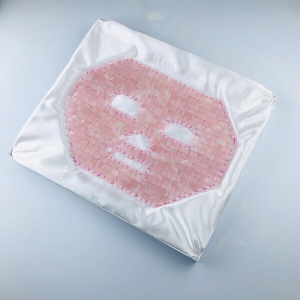 Rose Quartz Face Mask - Natural Pink Crystal Facial Massage Stone Tool