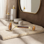 Tiger Eye Facial Roller - Natural Stone Double Head Face Eyes Body Slimming Tool