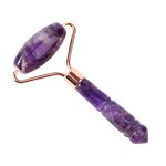 Amethyst Mini Jade Roller - High Quality Authentic Gemstone Crystal Massage Tool